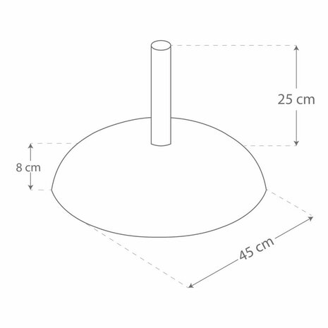 Parasolvoet Aktive 45 x 33 x 45 cm Cement Staal 3