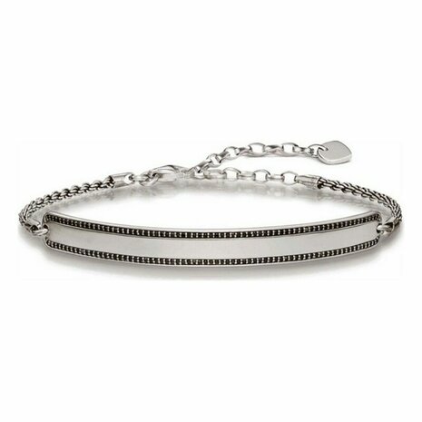Armband Unisex Thomas Sabo LBA0009-643-11 Zilverkleurig Zwart 19 cm 15-18 cm 1