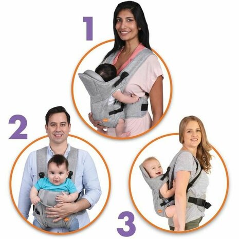 Draagzak voor baby&apos;s Dreambaby Oxford Grijs + 3 jaar 15 kg 3