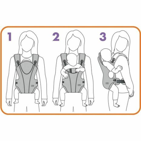 Draagzak voor baby&apos;s Dreambaby Oxford Grijs + 3 jaar 15 kg 4