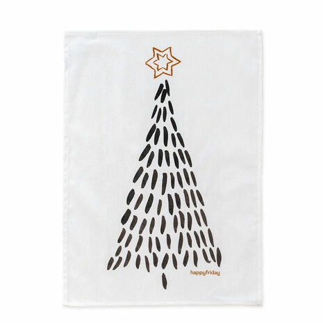 Keukendoek HappyFriday Xmas Gold Multicolour 70 x 50 cm (2 Stuks) 2