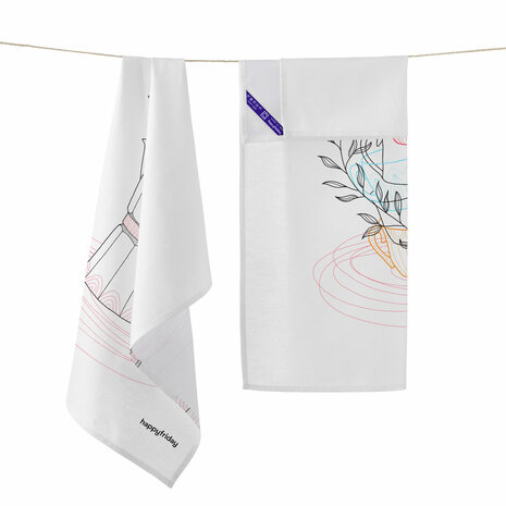 Keukendoek HappyFriday Breakfast Multicolour 70 x 50 cm (2 Stuks) 4