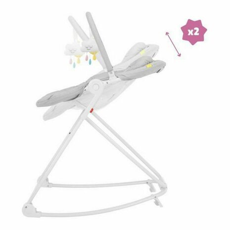Baby wipstoel Badabulle Compact&apos;up High Grijs 4
