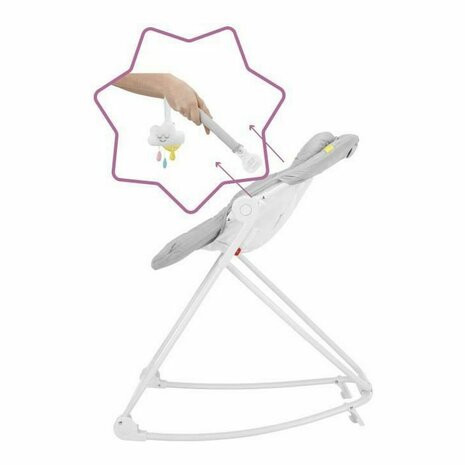 Baby wipstoel Badabulle Compact&apos;up High Grijs 5