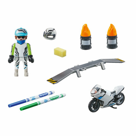 Speelset Playmobil Color Motorfiets 18 Onderdelen 3
