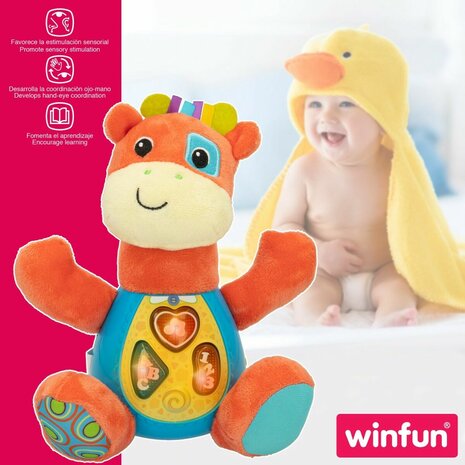 Knuffel met Geluid Winfun Giraf 18 x 19 x 8,5 cm (6 Stuks) 6