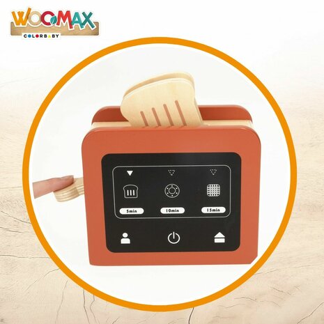 Speelgoed broodrooster Woomax 10 Onderdelen 18,5 x 12,5 x 7,5 cm (4 Stuks) 2