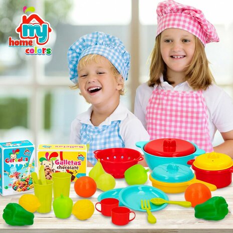 Speelgoedeten Colorbaby Huishouden en kookgerei 31 Onderdelen (6 Stuks) 3