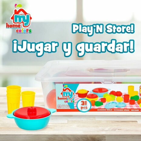 Speelgoedeten Colorbaby Huishouden en kookgerei 31 Onderdelen (6 Stuks) 4