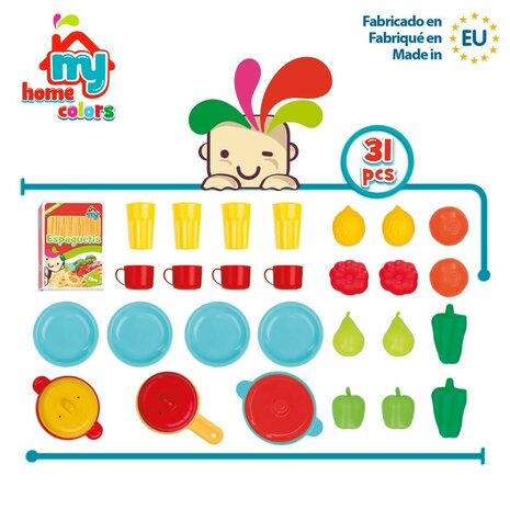 Speelgoedeten Colorbaby Huishouden en kookgerei 31 Onderdelen (6 Stuks) 6