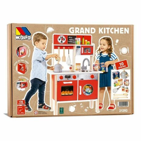 Speelgoedkeuken Moltó 21292 Hout Rood (10 pcs) 3