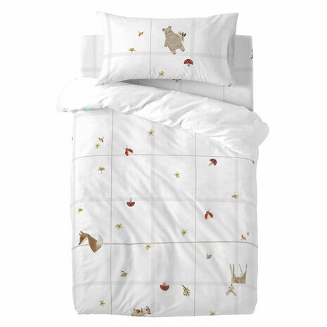Dekbedovertrek set HappyFriday Mini Woods animals Multicolour Wieg voor baby&apos;s 2 Onderdelen 5