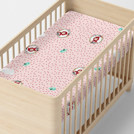 Onderlaken HappyFriday MR FOX Multicolour Roze 60 x 120 x 14 cm 5