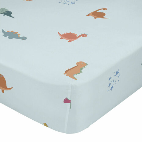Onderlaken HappyFriday MINI Blauw Multicolour 60 x 120 x 14 cm Dinosaurussen 1