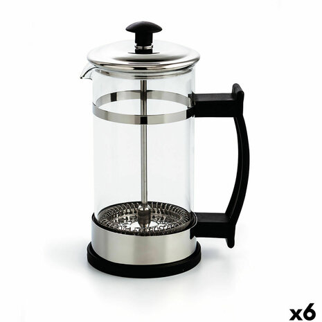 Cafetière Quid Serenia Transparant Glas Roestvrij staal 350 ml (6 Stuks) 1