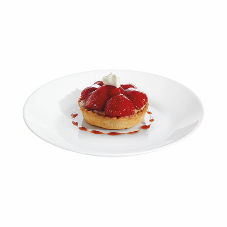 Dessertbord Luminarc Zelie Wit Glas Ø 18 cm (12 Stuks) 2