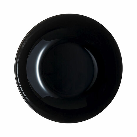 Diep bord Luminarc Zelie Negro Zwart Glas Ø 20 cm (12 Stuks) 5