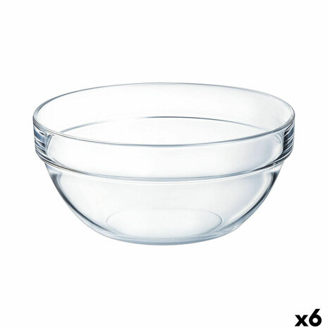 Kom Luminarc Apilable Transparant Glas (6 Stuks) 1