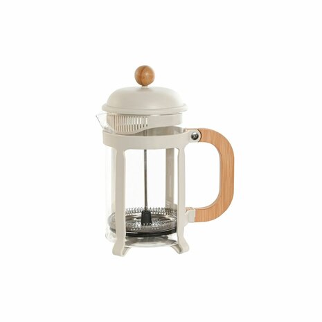Cafetière Home ESPRIT Wit Natuurlijk Roestvrij staal 800 ml 15 x 10 x 22 cm 1