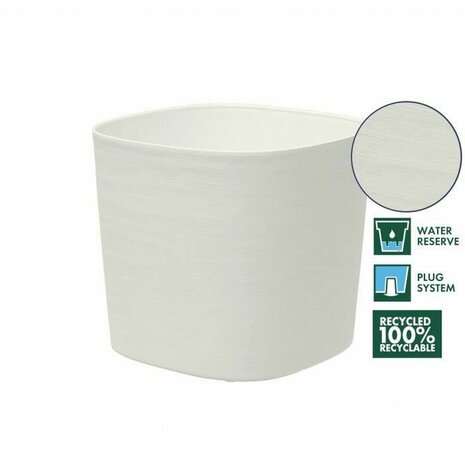 Zelfwaterende bloempot Garden ID Wit 20 x 20 cm 2
