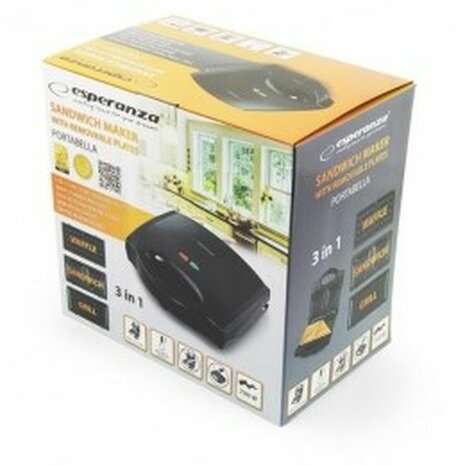 Tosti-ijzer Esperanza EKT006K Zwart 700 W 2