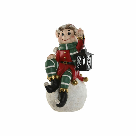 Kerstversiering Home ESPRIT Wit Zwart Rood Groen Elf 26 x 26 x 42 cm 1