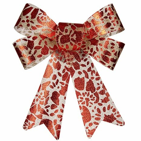 Lasso Kerstversiering Afgedrukt Rood Gouden PVC 15 x 4 x 16 cm (12 Stuks) 2