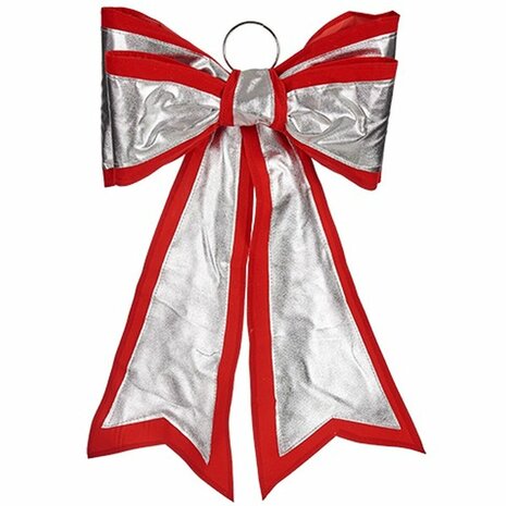 Lasso Kerstversiering 40 x 60 cm Rood Zilverkleurig PVC (6 Stuks) 2