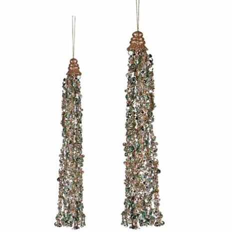 Kerstversiering Hanger Slingers Blauw champagne (24 Stuks) 2