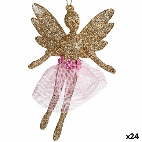 Kerstversiering Fee champagne Plastic Purpurine 8 x 12 x 5 cm (24 Stuks) 1