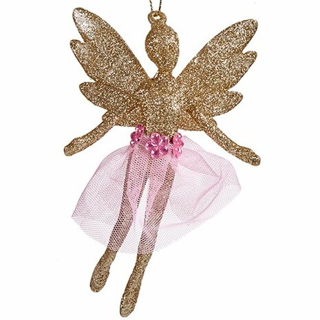 Kerstversiering Fee champagne Plastic Purpurine 8 x 12 x 5 cm (24 Stuks) 2