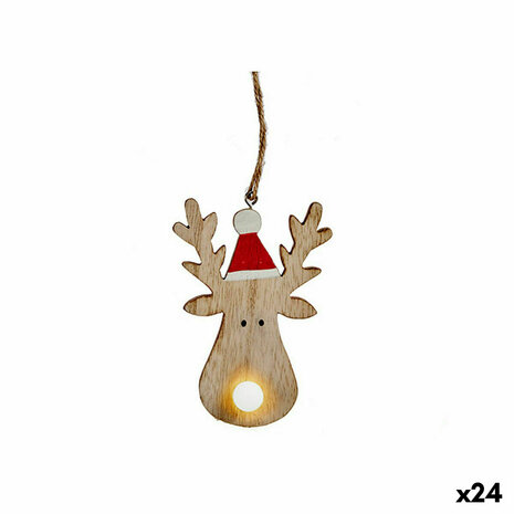 Kerstversiering Rendier Bruin Hout 7,5 x 2,5 x 17 cm (24 Stuks) 1