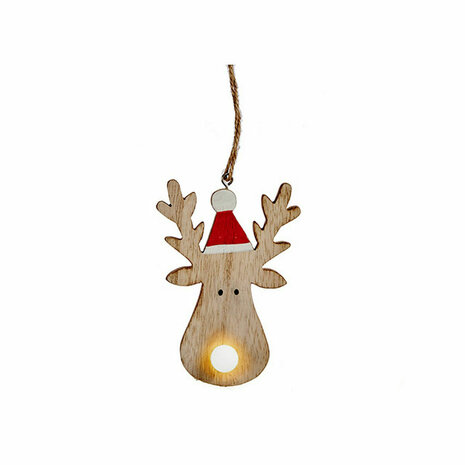 Kerstversiering Rendier Bruin Hout 7,5 x 2,5 x 17 cm (24 Stuks) 2