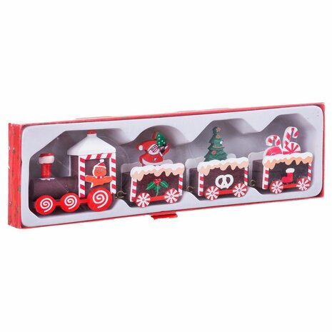 Kerstversiering Multicolour Trein 20 x 4,5 x 2,5 cm 2