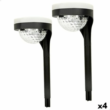Set tuinverlichting op zonne-energie Aktive 2 Onderdelen Polypropyleen 11 x 49 x 12 cm (4 Stuks) 1