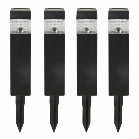 Set tuinverlichting op zonne-energie Aktive 4 Onderdelen Plastic 6 x 39,5 x 6 cm (4 Stuks) 2
