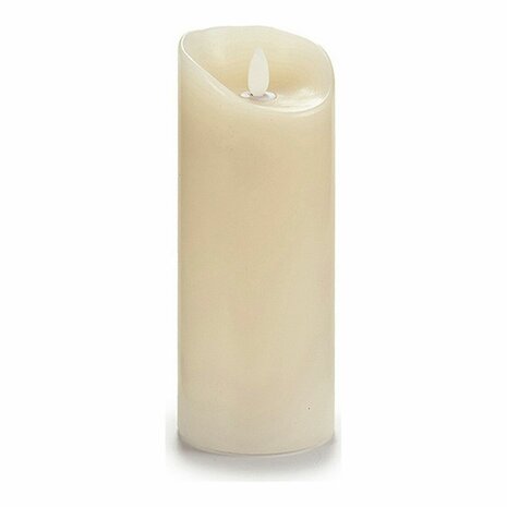 LED kaars Crème Plastic Was 10 x 21,5 x 10 cm 1