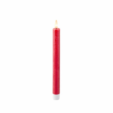 LED kaars Lumineo Rood Ø 2,2 x 24,5 cm (AAA) (2 Stuks) 1