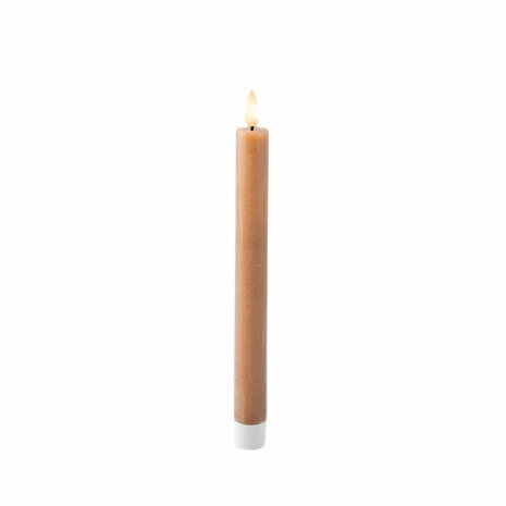 LED kaars Lumineo Bruin Ø 2,2 x 24,5 cm Vlameffect 2 Stuks 1