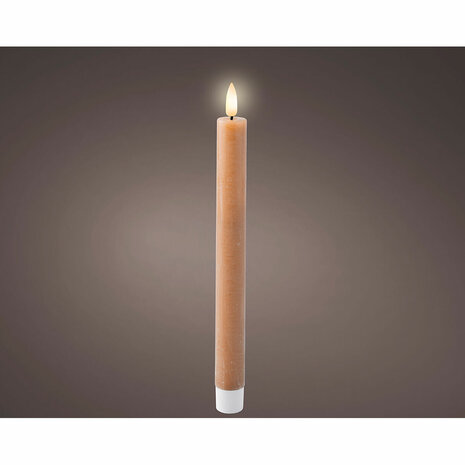 LED kaars Lumineo Bruin Ø 2,2 x 24,5 cm Vlameffect 2 Stuks 2