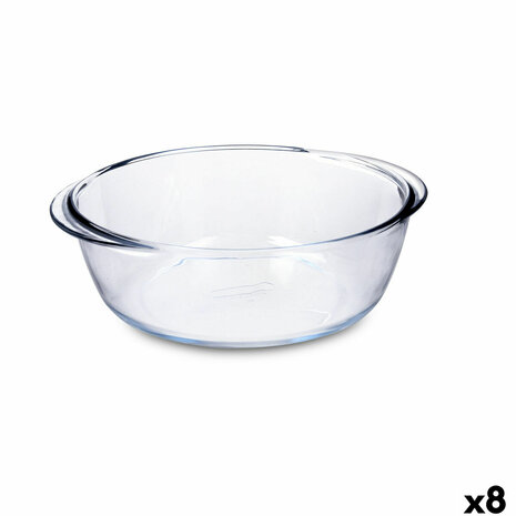 Serveerschaal Pyrex Airfryer Transparant Glas Ø 26 cm 2,3 L (8 Stuks) 1