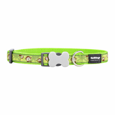 Hondenhalsband Red Dingo STYLE MONKEY LIME GREEN 15 mm x 24-36 cm 2