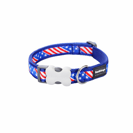 Hondenhalsband Red Dingo STYLE US FLAG 15 mm x 24-36 cm 1