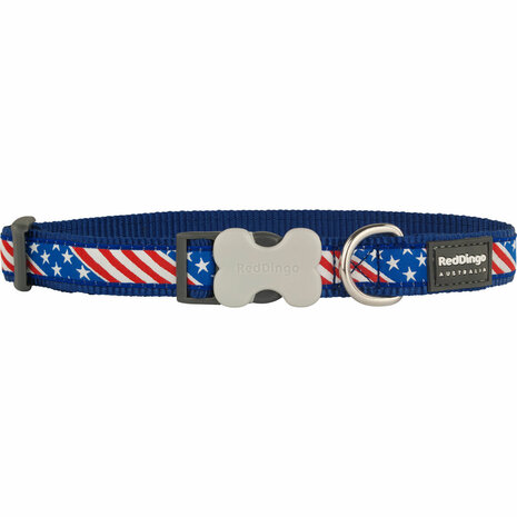 Hondenhalsband Red Dingo STYLE US FLAG 15 mm x 24-36 cm 2