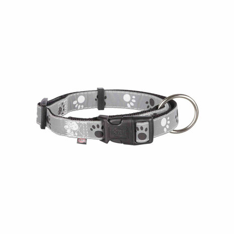 Hondenhalsband Trixie Silver Reflect Zwart Grijs L/XL 40-65 cm 1