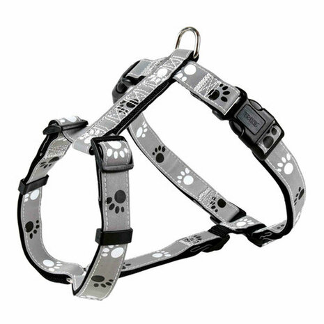 Hondentuigje Trixie Silver Reflect Zwart Grijs XS/S 2