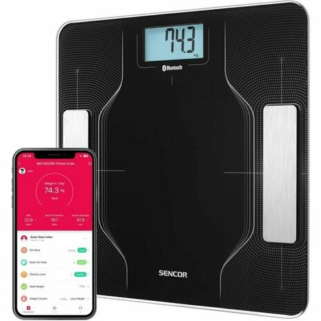 Digitale Personenweegschaal Sencor SBS 8002BK Zwart noir 180 kg 1