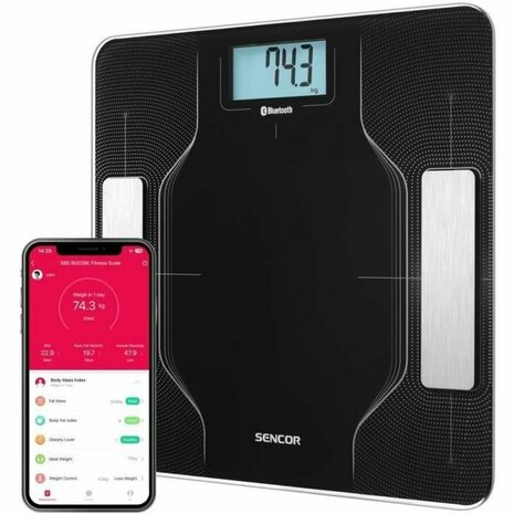 Digitale Personenweegschaal Sencor SBS 8002BK Zwart noir 180 kg 2
