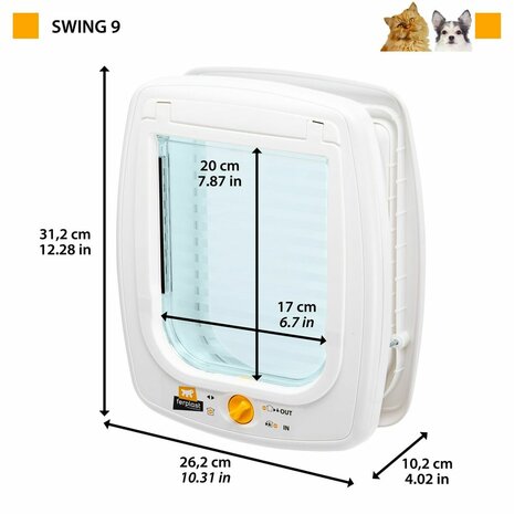 Kattenluik Ferplast Swing 9 Wit 26,1 x 31,2 x 14,2 cm 26,2 x 10,2 x 31,2 cm Plastic 2