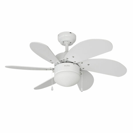 Plafondventilator met licht EDM 33985 Aral Wit 50 W 1